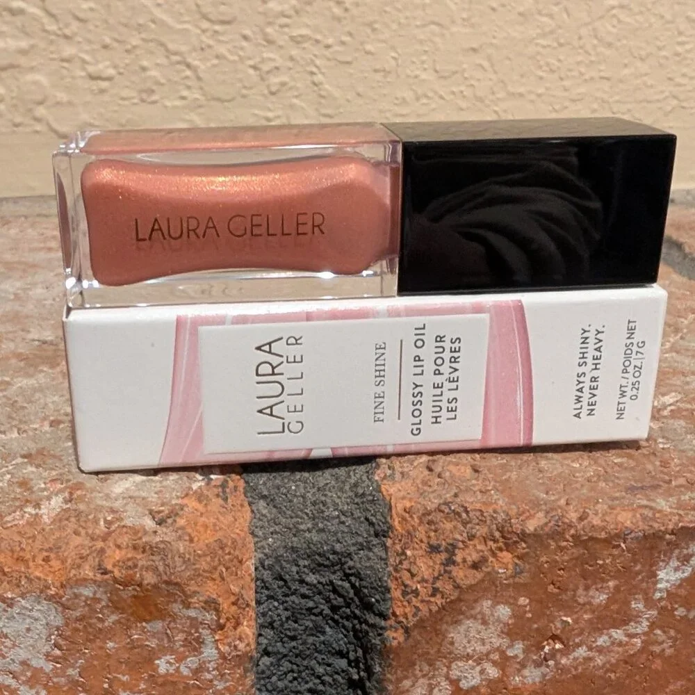Laura Geller Fine Shine Glossy Lip Oil – Mauve Along NWT